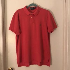 Men’s Polo - Salmon Pink, vintage look